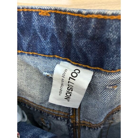 Collusion x005 Straight Fit Denim Jean Medium Wash Blue Women's EU 30 / US 8 - Picture 3 of 5